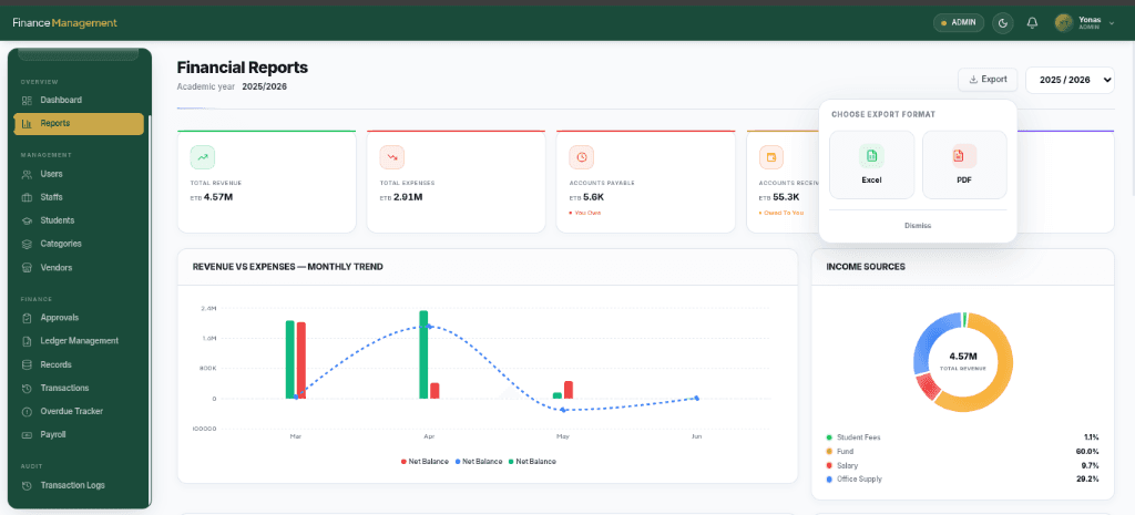 Finance & ERP Management System